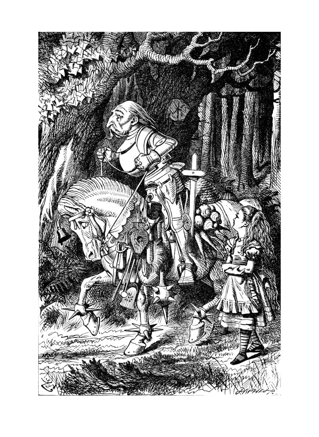 The White Knight and Alice (Through the Looking-Glass)