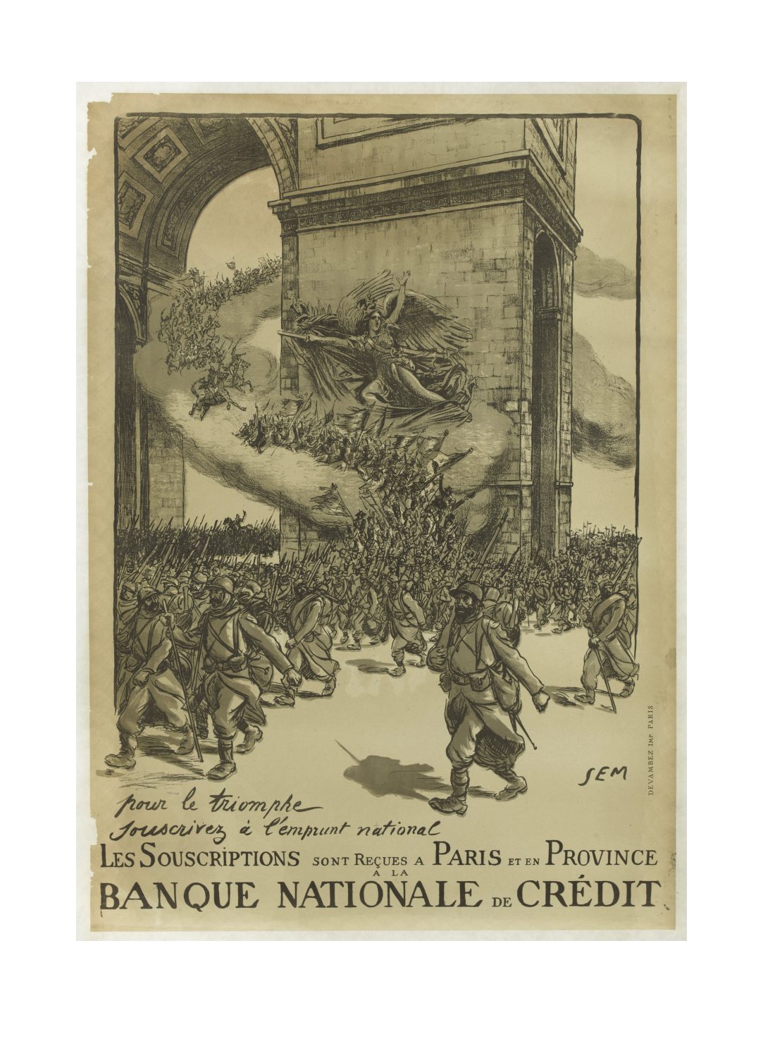 Pour le Triomphe, Souscrivez a l'Emprunt National